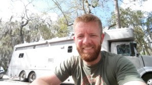 Dave in front of the Grey Ghost in Georgia