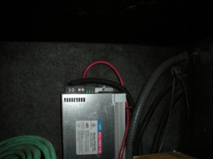 Battery charger in inverter bay.