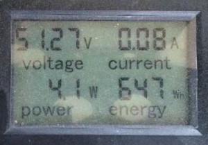 Energy Monitor after 9 holes on lead acid batteries.